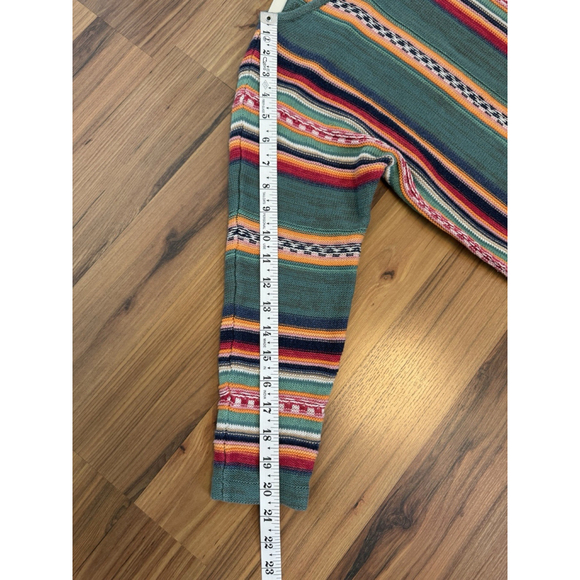 Chaps Southwestern Aztec Stripe Sweater Women's S Boho Coastal Grandma Knit Top - Picture 8 of 8